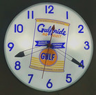 Gulfpride H D Select Oil Gulf Lighted Advertising Wall Clock Free Shipping