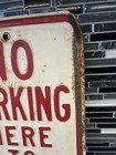 Vintage Retired Obsolete No Parking Here To Corner Traffic Street Road Sign