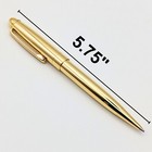 Luxury Stainless Steel Ballpoint Pen Gold Twist Top - Office Gift Dad Executive