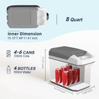 8l Portable Electric Car Travel Cooler And Warmer 12v Thermoelectric Mini Fridge
