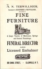 1900 M N Terwilliger Funeral Director Licensed Embalmer Fine Furniture Mattress