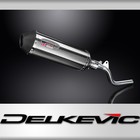 Delkevic Slip On Exhaust With 13 5  Xoval Brushed Stainless Muffler For Klx300