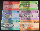 Gambia 5 10 20 50 100 200 Dalasis 2023 2024 P 37 38 39 40 41 42 Unc Set 6 Pcs