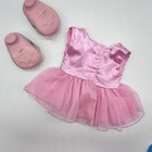 Build A Bear Rare Dress Shoes Pink Silver Sequin Tulle Teddy Girl Clothes Outfit