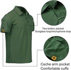 Mens Tactical Polo T-shirt Quick Dry Combat Short Sleeve Team Work Casual Shirt