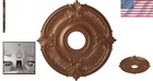 Ornate Hand-painted Ceiling Medallion 18  od In Polished Copper - Easy Install