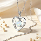 Sterling Silver Heart Pendant Necklace For Women With Jewelry Box