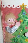 Rare Vintage Finished Bucilla Old Fashioned Christmas Felt Stocking  D