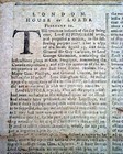 Rare Paul Revere Masthead Engraving American Revolutionary War 1778 Newspaper