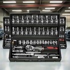 46 Pcs Socket Wrench Set 1 4  Drive Ratchet Metric Kit Garage Car Repair Tool Us