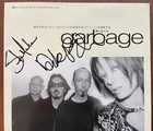 Garbage Hand Signed Japan Tour Flyer Shirley Manson Butch Vig Autograph Genuine 