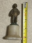 Antique Bronze Boy   Circa 1920 Signed   H  be   Alabaster Stone