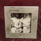 Family Photo Album Burgundy With Silver Sentiment Frame Front 38 Page - 152 4x6