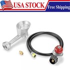 High Pressure Propane Cast-iron Round Burner 4ft Regulator Hose   Fitting