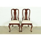 Henkel Harris Queen Anne Solid Mahogany Side Chairs Or Dining Chairs  Pair