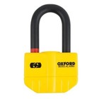 Oxford Boss Motorcycle Disc Lock Padlock Alarm Thatcham Approved 14mm Yellow