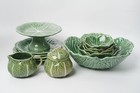 Bordallo Pinheiro Cabbage Green Salad luncheon candy Plate  Vegetable fruit Bowl