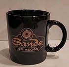 Vintage Las Vegas Sands Nevada Hotel Casino Coffee Mug  Black