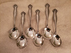 Canterbury Towle Sterling Silver Set 6 Gumbo Soup Spoons Gothic B Mono 6 7 8 