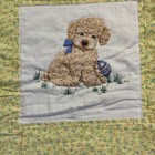 Vtg Baby Quilt Handmade Crib Wall Hanging Panel Quilt 42    X 30    Cats Dogs Floral