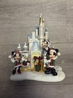 Disney Parks Christmas Castle Figurine Mickey Minnie Donald Goofy Pluto