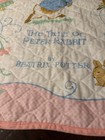 Quilt 36   x36    Beatrix Potter Peter Rabbit Pink Gingham Baby  Handmade Vintage 