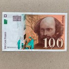Paul Cezanne Paper Money France French 100 Francs 1998 Currency Banknote Note