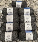 New Lot Of 9 Bernat Wavelength In Snowflake Obsidian-same Dye Lot-free Shipping