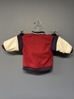 Baby Varsity Jacket Football Letterman Style Red Cream Size 3-6 Months