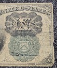 1874 10 Cents Us Fractional Currency Fifth Issue Green Seal Vg 