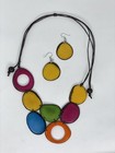 Handmade Tagua Nut Set Necklace And Earrings 