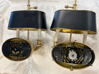 Brass Scones Vintage Candle Holders Large Wall Hanging Lot Of 2 Heavy