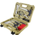 Flissa 10pieces Hunting Field Dressing Kit Hunting Knife Set W case Brown green