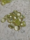 Uranium Drop Marbles Flat Marbles 16mm Glow Uv Reactive Lot Of 20 Marbles
