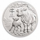 2021 Elizabeth Ii 999 Silver Australia Year Of The Ox Coin Rare Proof