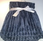 New Stylish Baby Soft Flannel Fleece Baby Infant Throw Blanket In Dark Blue