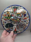 Israel Holy Land Ceramic 6 25  Wall Plate Jerusalem Nazareth Bethlehem 1970 s