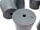  6 Solid Rubber Stoppers  Lab Tapered Plug Bung  1 Hole  Fits 1 1 32  To 1 1 4 