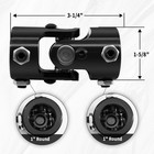 1  Round X 1  Round Steering Universal Joint Single U Joint Shaft total Black