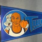 Vintage 1996 Space Jam Michael Jordan Bugs Bunny Full Size Pennant Wincraft New