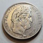France 1838 5 Francs Silver Coin Louis Philippe I Km 762 Uncirculated High Grade