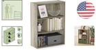 Heavy-duty 3-tier Bookshelf With Sonoma Oak Finish - Ideal For Home Offices