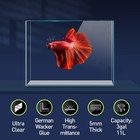 Laqual 3 Gallon Ultra Clear Glass Fish Tank  Rimless Low Iron Aquarium For Betta