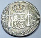 1812 Nr-jf Colombia Silver 1 Reales Antique Rare Spanish Colonial 1800 s Coin