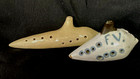 Ocarina Wind Whistle flute  Two Antique Vessels Clay Pottery