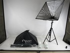Hpusn Studio Lighting Tripod With 2 Led Bulbs     Photo   Video Light Stand Kit