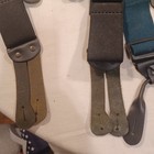 Lot Of 3 Button Snap Adjustable Suspenders  Braces Green Black 