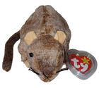 Ty Beanie Baby - Tiptoe The Rat   Mouse 6  New Mwmts Plush Stuffed Animal Toy