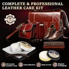 Shoe Shine Kit  Mens Gifts Ideas - 15pcs Shoe Polish Kit With Saddle Soap  