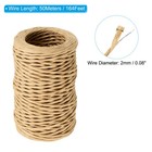164ft Floral Bind Wire Wrap Twine Khaki Diy 2mm Florist Wire   1pcs